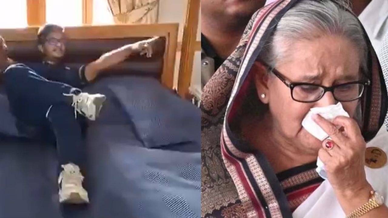 VIDEO: হাসিনার বেডরুমে ঢুকে উল্লাস বিক্ষোভকারীদের, ডাইনিংয়ে বসে চিবোল চিকেনের ঠ্যাং