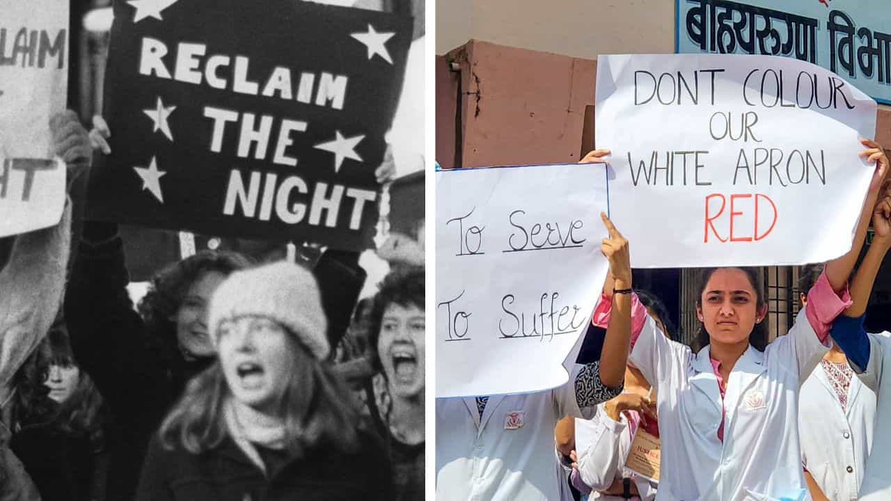 Reclaim The Night: 'রাত দখলে'র ডাক প্রথম দিল কে? কীভাবে এক সুতোয় বাঁধা পড়ল ইংল্যান্ড থেকে কলকাতা? Reclaim The Night: 'রাত দখলে'র ডাক প্রথম দিল কে? কীভাবে এক সুতোয় বাঁধা পড়ল ইংল্যান্ড থেকে কলকাতা?