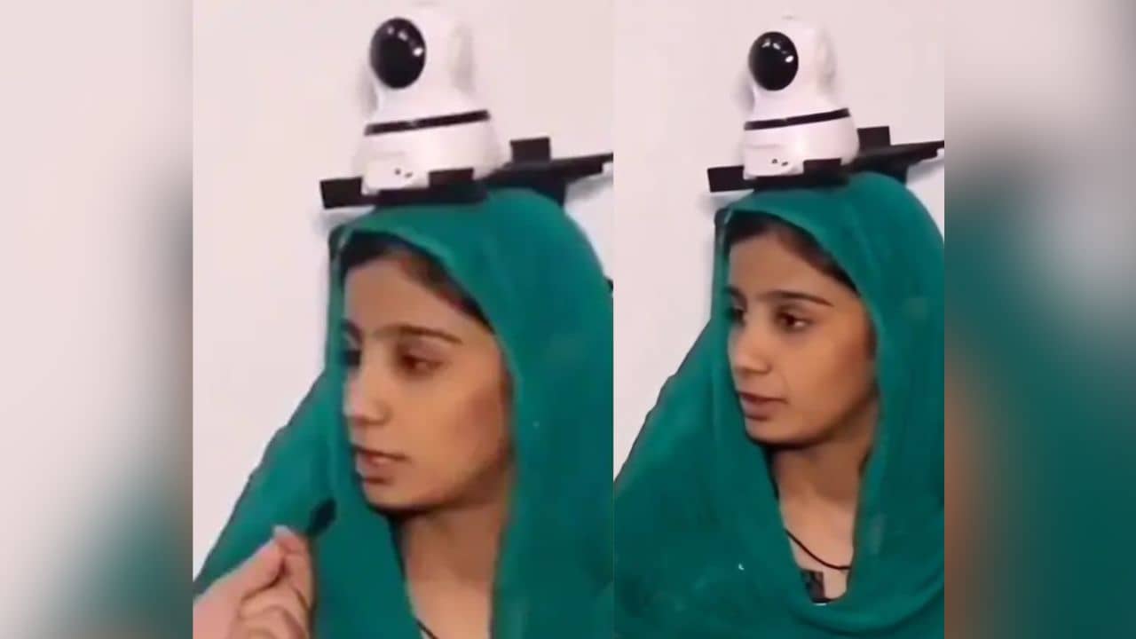 CCTV camera on woman’s head: যুবতীর মাথায় সিসিটিভি, মেয়ের নিরাপত্তায় অভিনব পদক্ষেপ ব্যক্তির