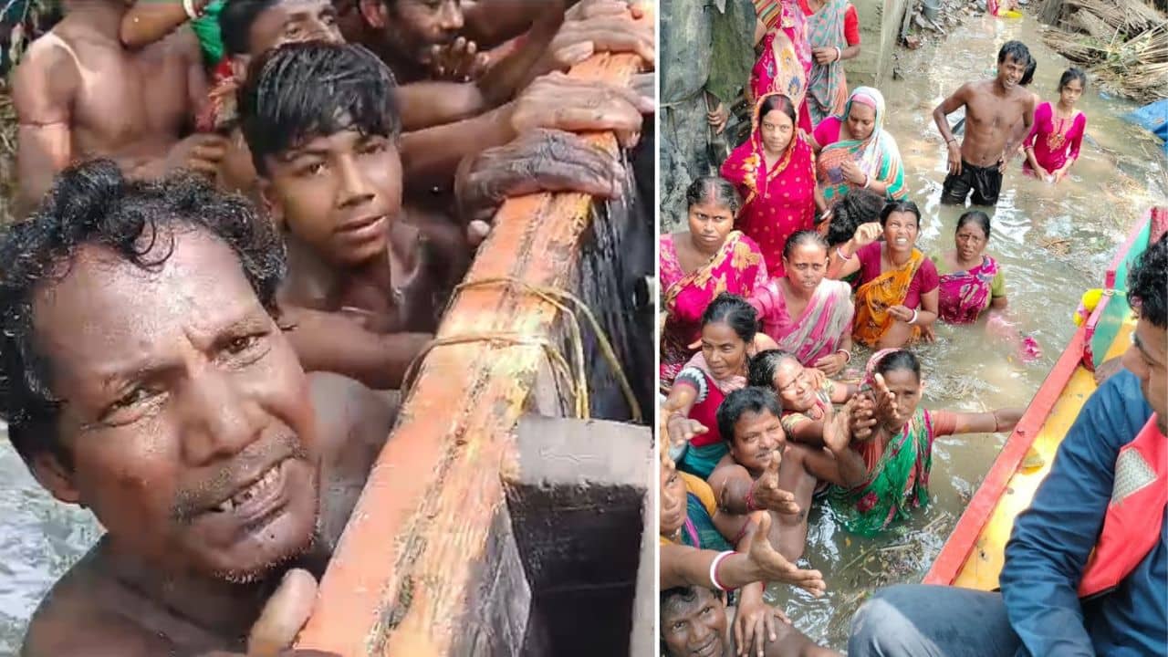 Ghatal: এটা এই বাংলারই ছবি! জায়গাটা ঘাটাল, একটু খাবারের জন্য মানুষ কী করছেন দেখুন শুধু...