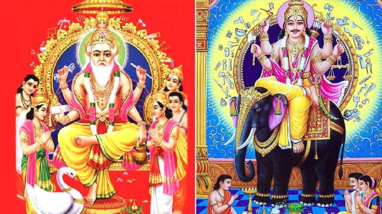 Vishwakarma Puja: হস্তীবাহী নবীন পুরুষ না রাজহাঁস বাহী প্রবীণ দেব, বিশ্বকর্মার আসল রূপ কোনটি?