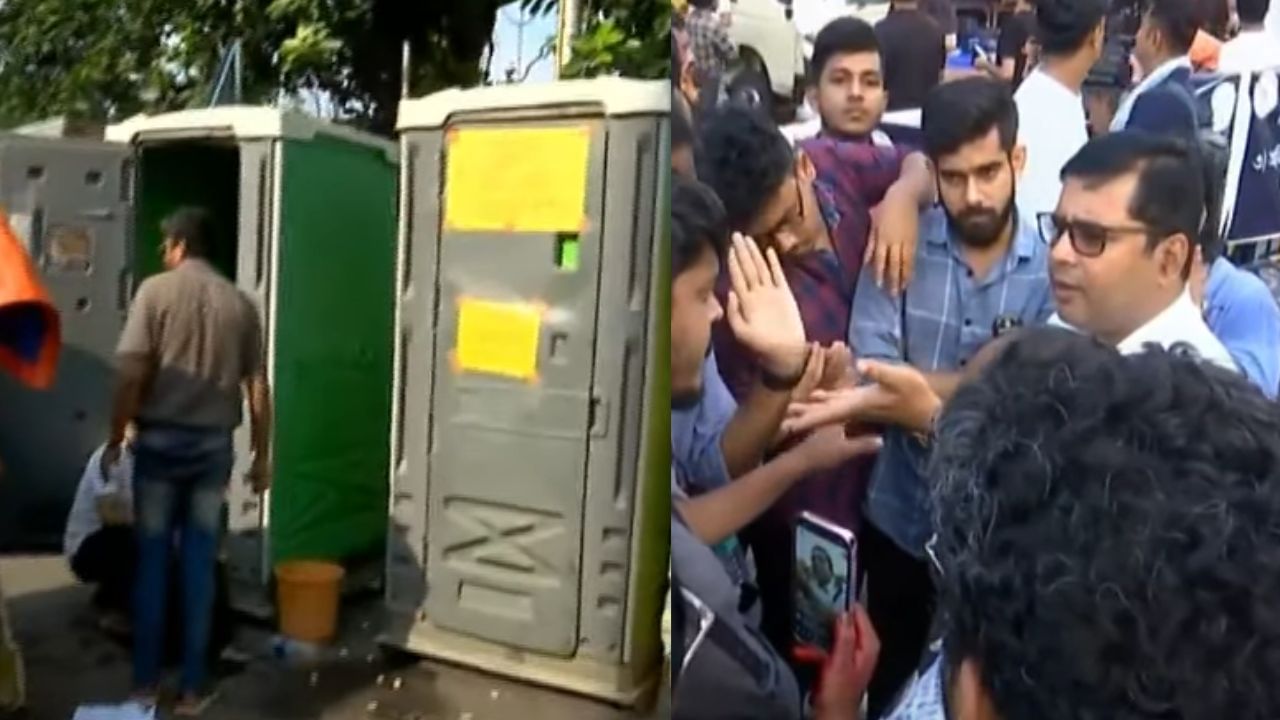 Junior doctors protest: পুলিশের সঙ্গে টানাপোড়েন, 'নো এন্ট্রি'-র নজরদারি এড়িয়ে অনশন মঞ্চের সামনে বসল বায়ো টয়লেট