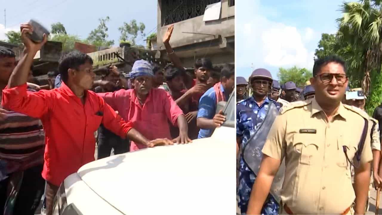 Jaynagar: SDPO কে ঘিরে বিক্ষোভ, ভাঙা হল পুলিশের গাড়ি, পঞ্চমীতে আবারও তপ্ত জয়নগর Jaynagar: SDPO কে ঘিরে বিক্ষোভ, ভাঙা হল পুলিশের গাড়ি, পঞ্চমীতে আবারও তপ্ত জয়নগর