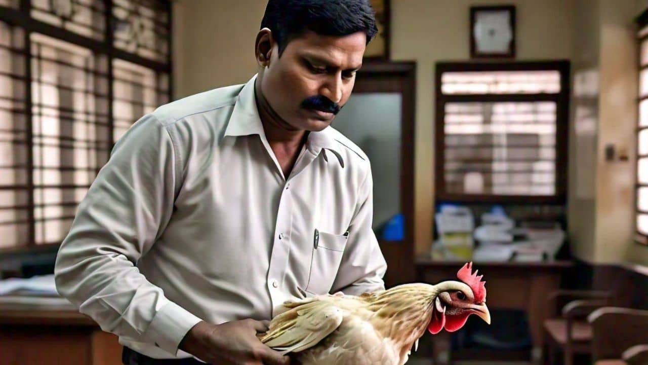 চোখ মুছতে মুছতে থানায় ঢুকলেন যুবক, টেবিলে রাখলেন মরা মুরগি! এরপরের কাণ্ডে থ পুলিশও, এমন কথা শোনেননি আগে কখনও...