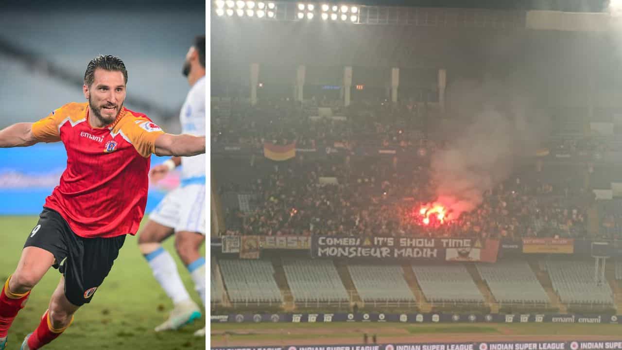 East Bengal: অনবদ্য ডিফেন্ডিং; বাজল জয়ের 'ঘণ্টা', গ্যালারিতে লাল-হলুদ মশাল East Bengal: অনবদ্য ডিফেন্ডিং; বাজল জয়ের 'ঘণ্টা', গ্যালারিতে লাল-হলুদ মশাল