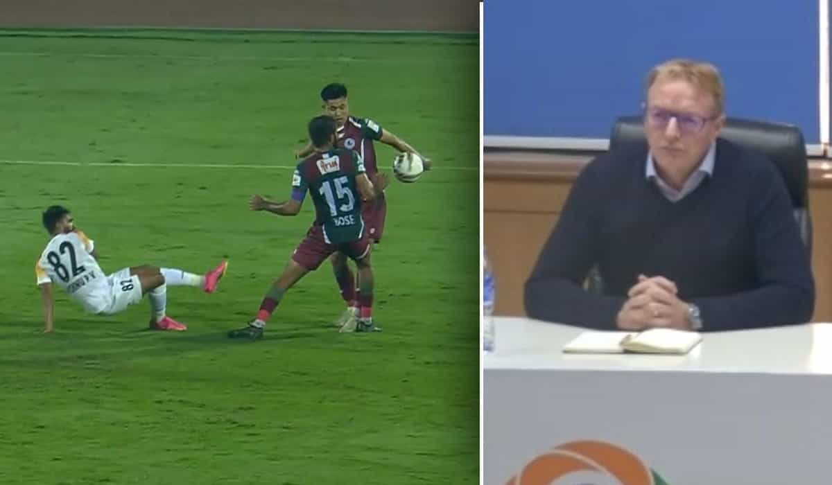 Kolkata Derby: 'হ্যান্ডবল নয়', ডার্বির বিতর্ক উস্কে দিলেন চিফ রেফারিং অফিসার Kolkata Derby: 'হ্যান্ডবল নয়', ডার্বির বিতর্ক উস্কে দিলেন চিফ রেফারিং অফিসার