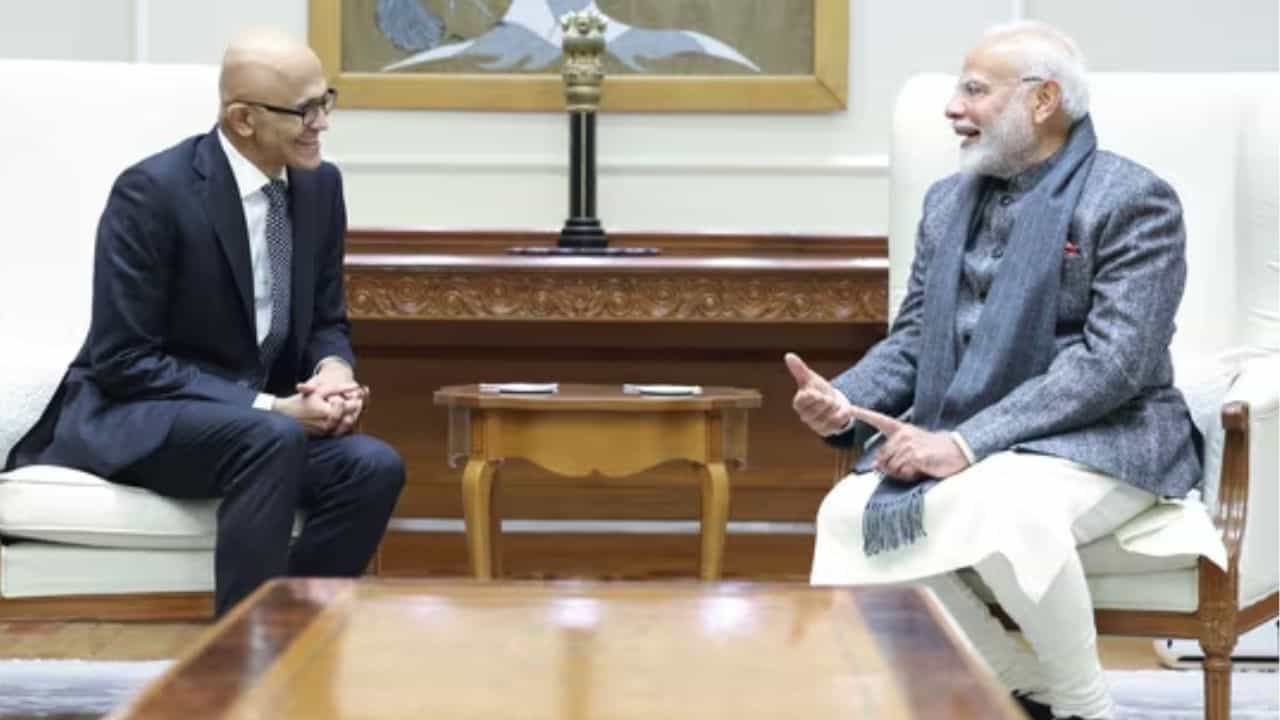 PM Narendra Modi: 'প্রত্যেক ভারতীয় পাবেন AI-র সুবিধা', মোদীর সঙ্গে বৈঠক নাদেল্লার PM Narendra Modi: 'প্রত্যেক ভারতীয় পাবেন AI-র সুবিধা', মোদীর সঙ্গে বৈঠক নাদেল্লার