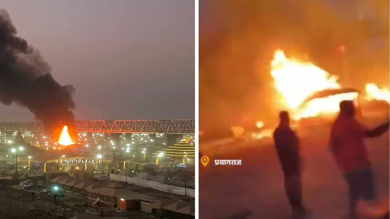 Maha Kumbh in Fire: লাল হয়েছে আকাশ, পুড়ছে একের পর এক তাঁবু! চতুর্থবার বিধ্বংসী আগুনে জ্বলল মহাকুম্ভ Maha Kumbh in Fire: লাল হয়েছে আকাশ, পুড়ছে একের পর এক তাঁবু! চতুর্থবার বিধ্বংসী আগুনে জ্বলল মহাকুম্ভ