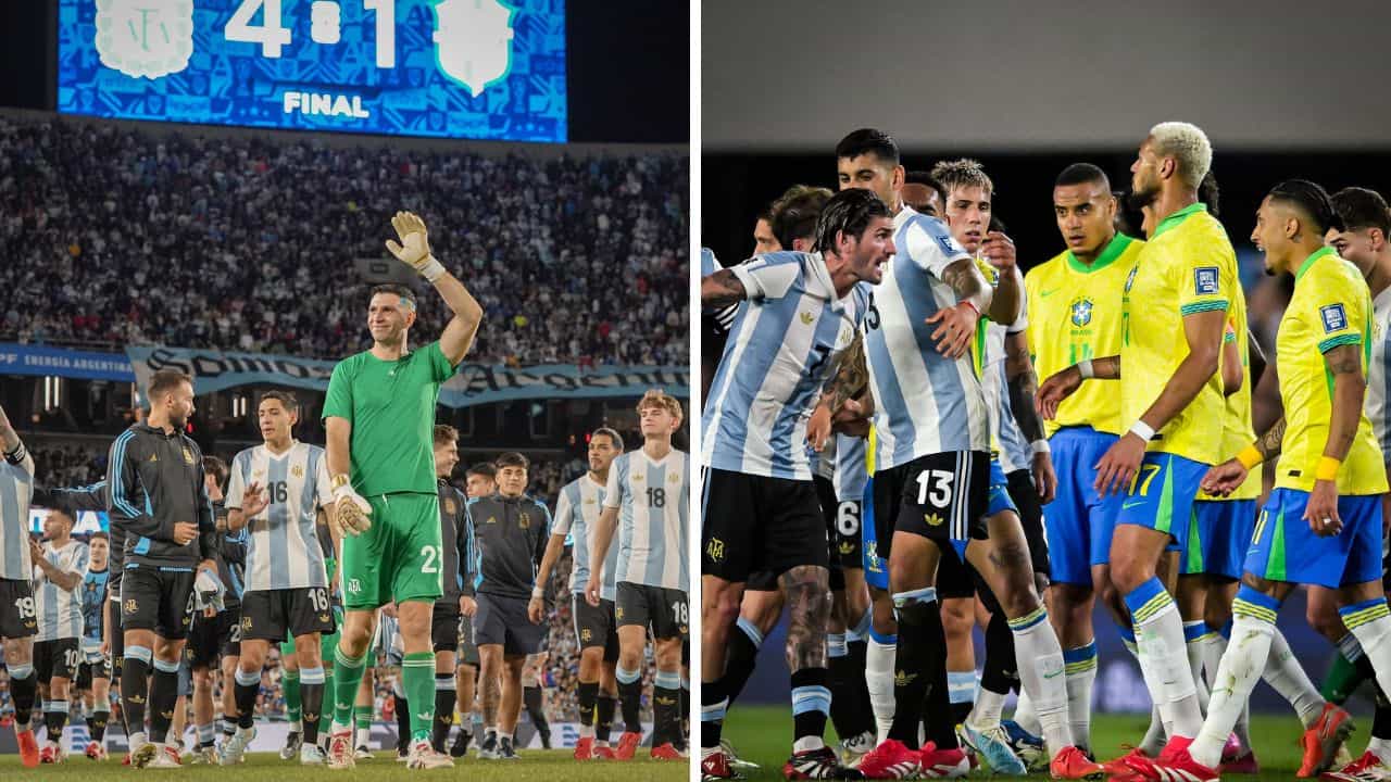 ARGENTINA vs BRAZIL: ব্রাজিলকে নিয়ে ছিনিমিনি ডিফেন্ডিং চ্যাম্পিয়ন আর্জেন্টিনার, মিলল বিশ্বকাপের টিকিট ARGENTINA vs BRAZIL: ব্রাজিলকে নিয়ে ছিনিমিনি ডিফেন্ডিং চ্যাম্পিয়ন আর্জেন্টিনার, মিলল বিশ্বকাপের টিকিট