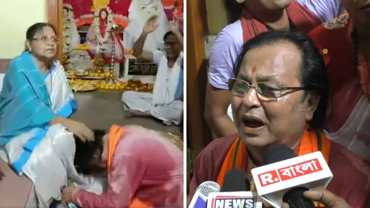 মমতাবালার পায়ে সটান মাথা ঠেকিয়ে প্রণাম বিজেপি বিধায়কের, বারুণীর আগে নজিরবিহীন ছবি