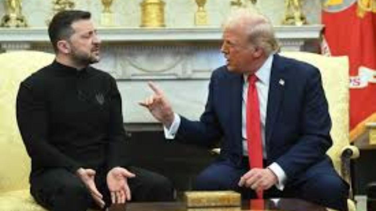 Donald Trump and Zelensky meet at white house, they shout to each other in front of media