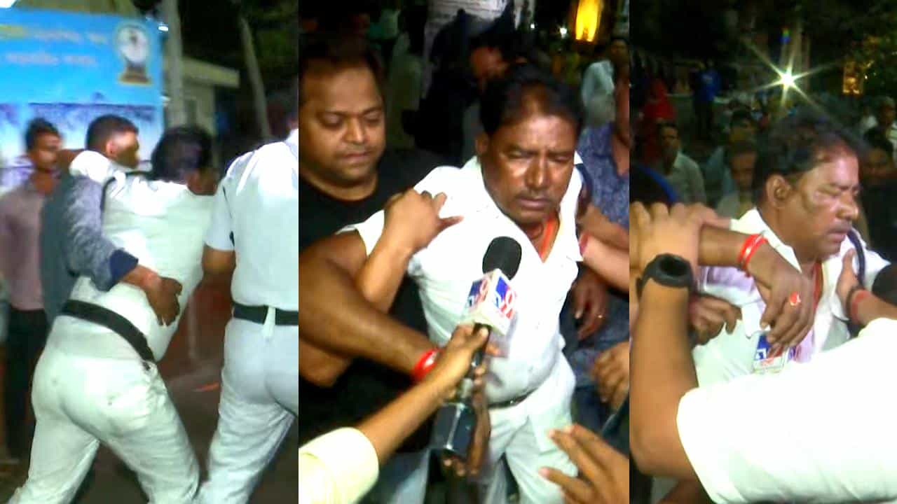 Video: জাতে পুলিশ, তালে মাতাল! মাঝরাতে লুটোপুটি খাচ্ছেন কলকাতার রাস্তায়, দেখুন Video: জাতে পুলিশ, তালে মাতাল! মাঝরাতে লুটোপুটি খাচ্ছেন কলকাতার রাস্তায়, দেখুন