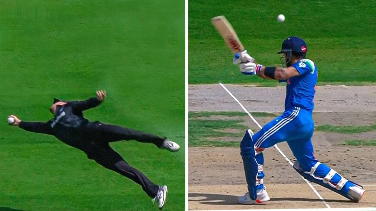 Virat Kohli: ফিলিপসের অনবদ্য ক্যাচ, ট্রিপল সেঞ্চুরির ম্যাচে ফ্লপ বিরাট কোহলির ব্যাট