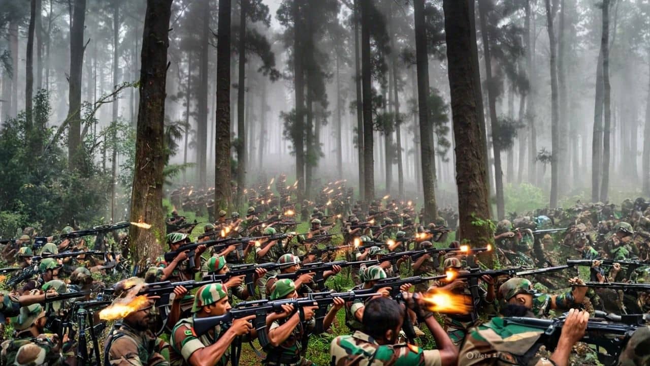 Maoist vs Army: শাহের প্রতিশ্রুতিতেই নামল ২০ হাজার সেনা-পুলিশ! চারপাশ ঘিরে বনে-বনে চলছে অভিযান, পেলেই চলবে গুলি