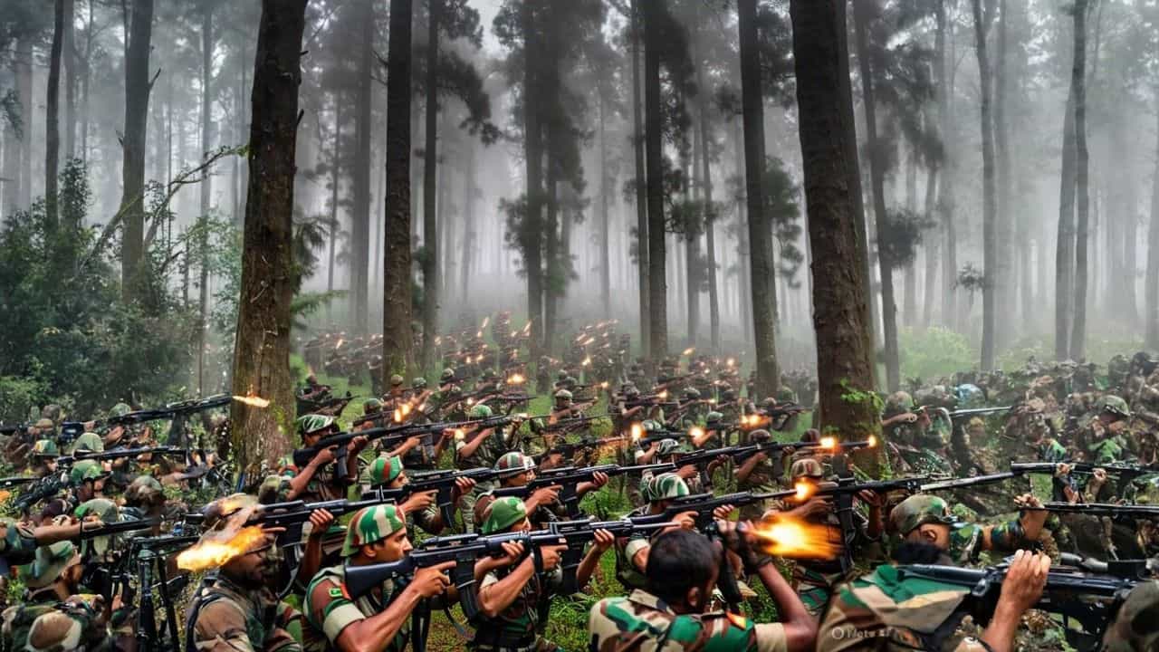 Maoist vs Army: শাহের প্রতিশ্রুতিতেই নামল ২০ হাজার সেনা-পুলিশ! চারপাশ ঘিরে বনে-বনে চলছে অভিযান, পেলেই চলবে গুলি Maoist vs Army: শাহের প্রতিশ্রুতিতেই নামল ২০ হাজার সেনা-পুলিশ! চারপাশ ঘিরে বনে-বনে চলছে অভিযান, পেলেই চলবে গুলি