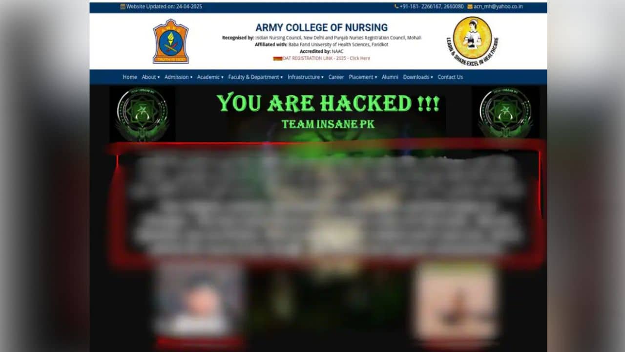 Army nursing college: এবার জম্মু-কাশ্মীরে সেনা নার্সিং কলেজের ওয়েবসাইট হ্যাক করল পাকিস্তানের হ্যাকাররা