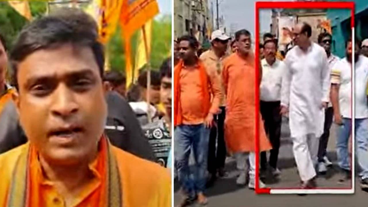 BJP MLA: রাজনীতিতে যুযুধান, রামনবমীতে একসঙ্গে! বিজেপি বিধায়কের সঙ্গে একই মিছিলে দেখা গেল তৃণমূলের তাবড় নেতাকেও