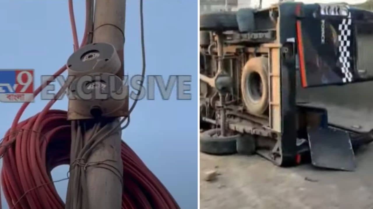 Bhangar: চক্রান্ত করে CCTV ভেঙেই হামলা, রাস্তায় পড়ে জ্বলে যাওয়া পুলিশের প্রিজন ভ্যান, ভাঙা বাইক, আধলা ইট! ভাঙড়ে চরম তাণ্ডবের নেপথ্যে কারা?