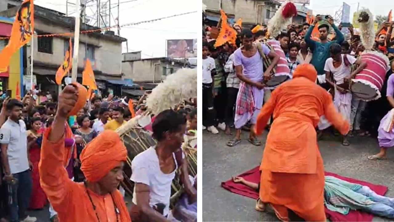 Ramnavami video: ওত লোকের মাঝে তলোয়ার নিয়ে যুবকের পেটের মাঝে কোপ...গায়ের লোম খাঁড়া হয়ে গেল দর্শকদের, রামনবমীর মিছিলে রোমহর্ষক ঘটনা Ramnavami video: ওত লোকের মাঝে তলোয়ার নিয়ে যুবকের পেটের মাঝে কোপ...গায়ের লোম খাঁড়া হয়ে গেল দর্শকদের, রামনবমীর মিছিলে রোমহর্ষক ঘটনা