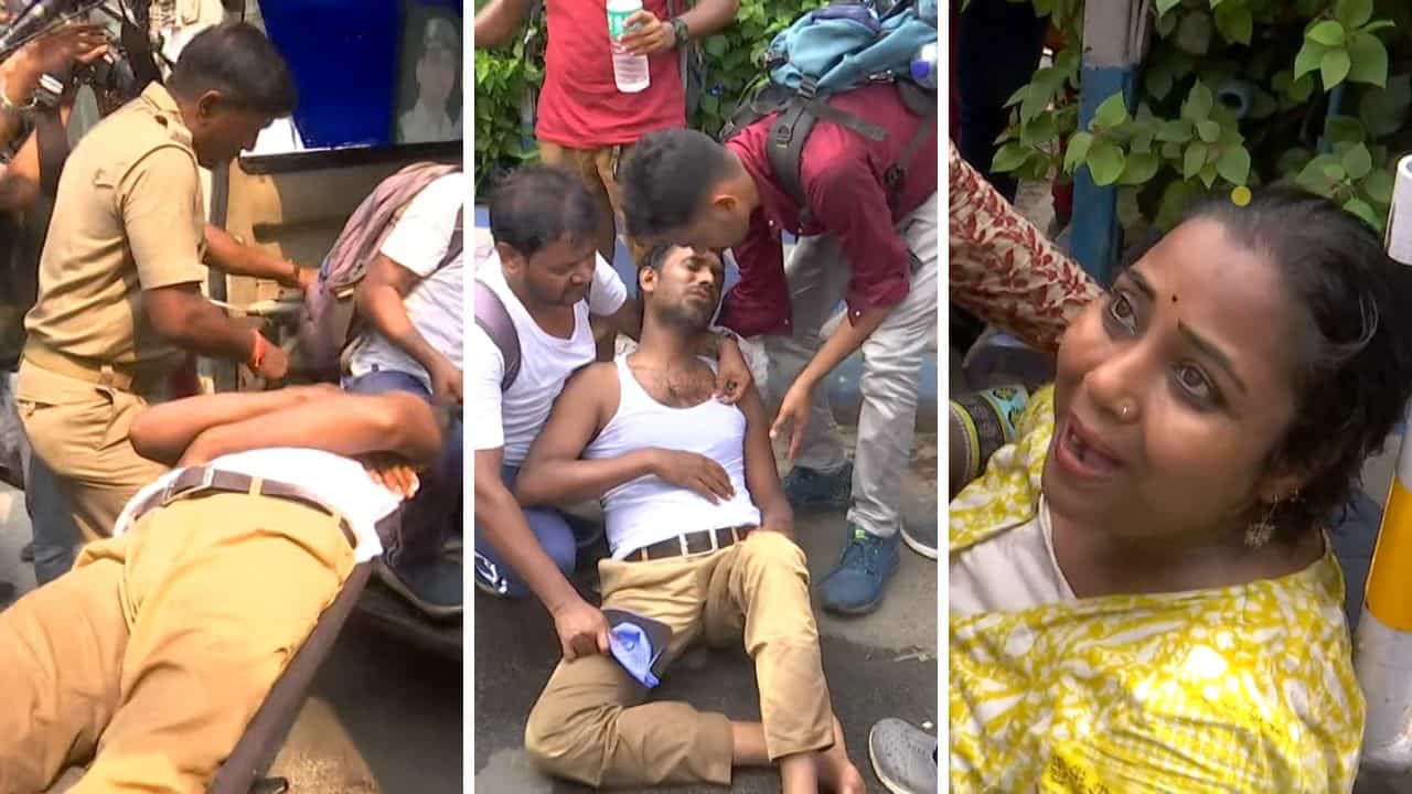 Protest: 'জিন্দা লাশ হয়ে বেঁচে আছি... মেরে দিক আমাদের', হাজরা মোড়ে চাকরিহারাদের রীতিমতো ধস্তাধস্তি Protest: 'জিন্দা লাশ হয়ে বেঁচে আছি... মেরে দিক আমাদের', হাজরা মোড়ে চাকরিহারাদের রীতিমতো ধস্তাধস্তি