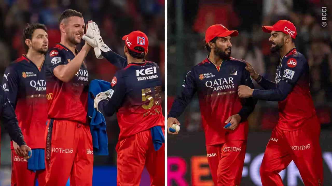 RCB vs RR IPL Match Result: জশ এবং যশ! রাজস্থান 'চোকার্স'কে হারিয়ে চিন্নাস্বামীতে মরসুমের প্রথম জয় RCB vs RR IPL Match Result: জশ এবং যশ! রাজস্থান 'চোকার্স'কে হারিয়ে চিন্নাস্বামীতে মরসুমের প্রথম জয়