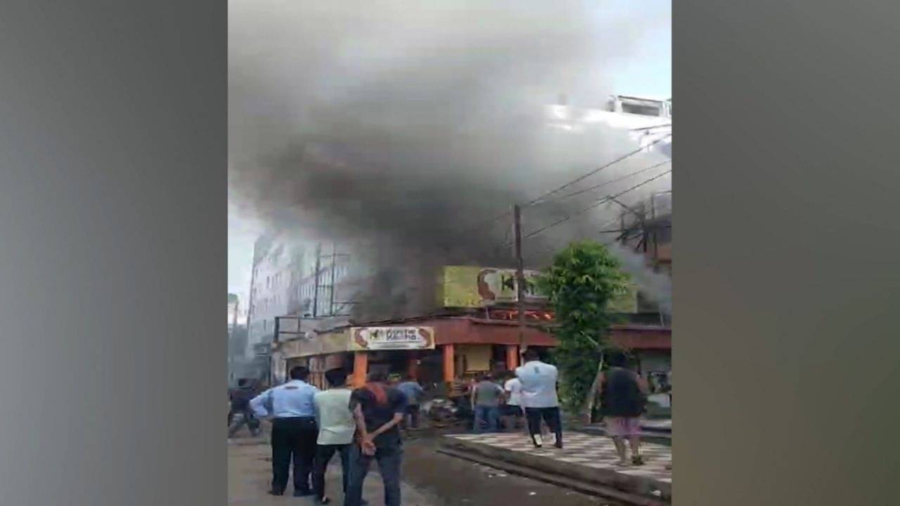 Chinar Park Fire: অক্ষয় তৃতীয়ায় ভালই ভিড় ছিল, সকাল হতেই দাউদাউ করে জ্বলছে চিনার পার্কের নামকরা রেস্তোরাঁ, ধোঁয়ায় ঢাকল গোটা এলাকা