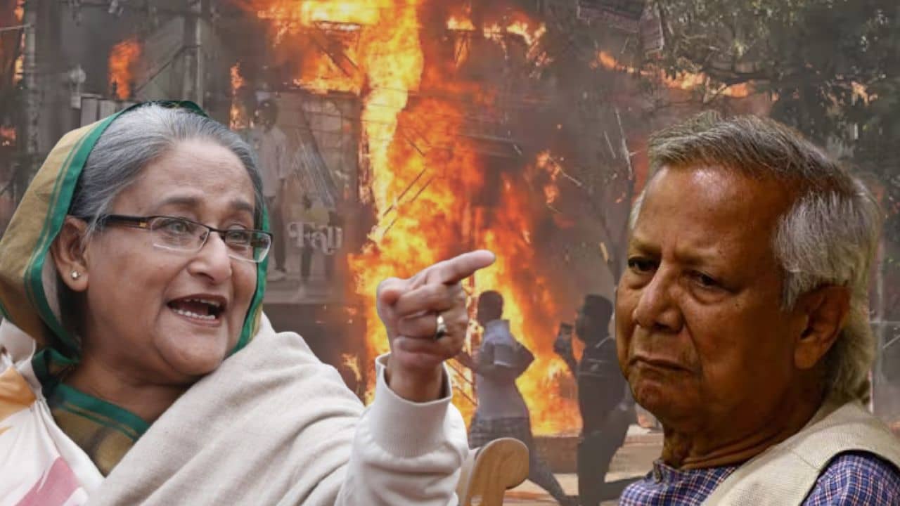 Sheikh Hasina: ৯০ হাজার কোটি টাকা লুট করেছে, ইউনূসকে উৎখাতের ডাক শেখ হাসিনার