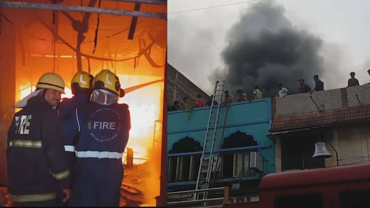 দাউদাউ করে জ্বলছে চারমিনারের সামনের বিল্ডিং, অগ্নিদ্বগ্ধ হয়ে মৃত্যু ১৭ জনের