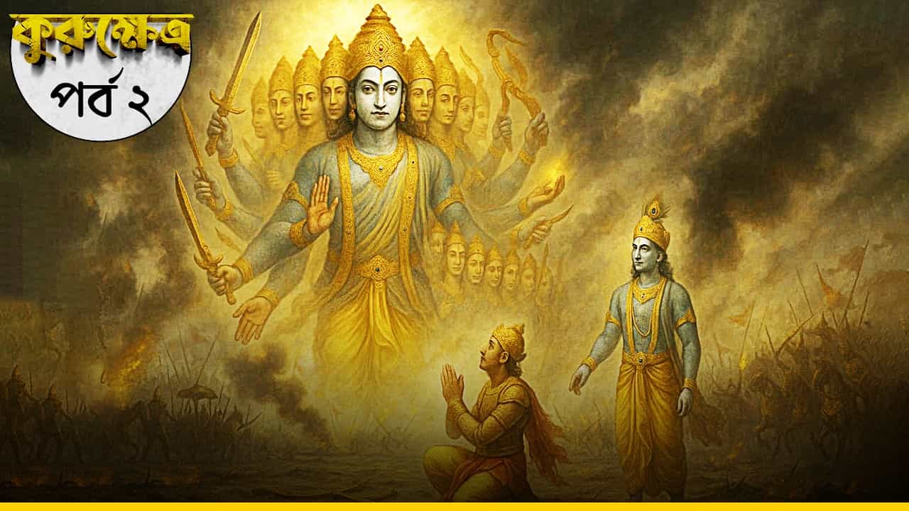 Kurukshetra: 'যুদ্ধই একমাত্র পথ', কেন কুরুক্ষেত্রে ব্যাখ্যা করলেন শ্রীকৃষ্ণ Kurukshetra: 'যুদ্ধই একমাত্র পথ', কেন কুরুক্ষেত্রে ব্যাখ্যা করলেন শ্রীকৃষ্ণ