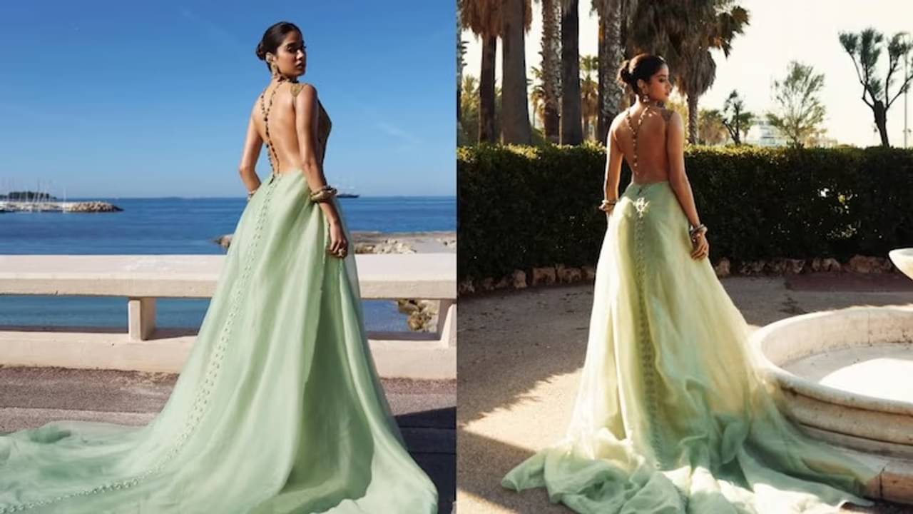 কান চলচ্চিত্র উৎসবে জাহ্নবী কাপুরের ব্যাকলেস গাউন ও গহনায় রয়েছে ভারতীয় ছোঁয়া