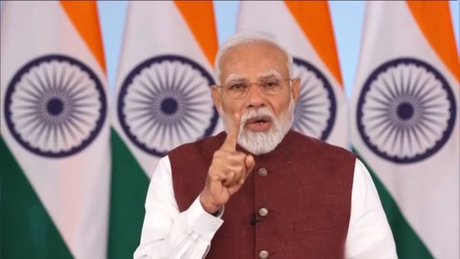 'জল ও রক্ত একসঙ্গে বইতে পারে না', গর্জন মোদীর 'জল ও রক্ত একসঙ্গে বইতে পারে না', গর্জন মোদীর