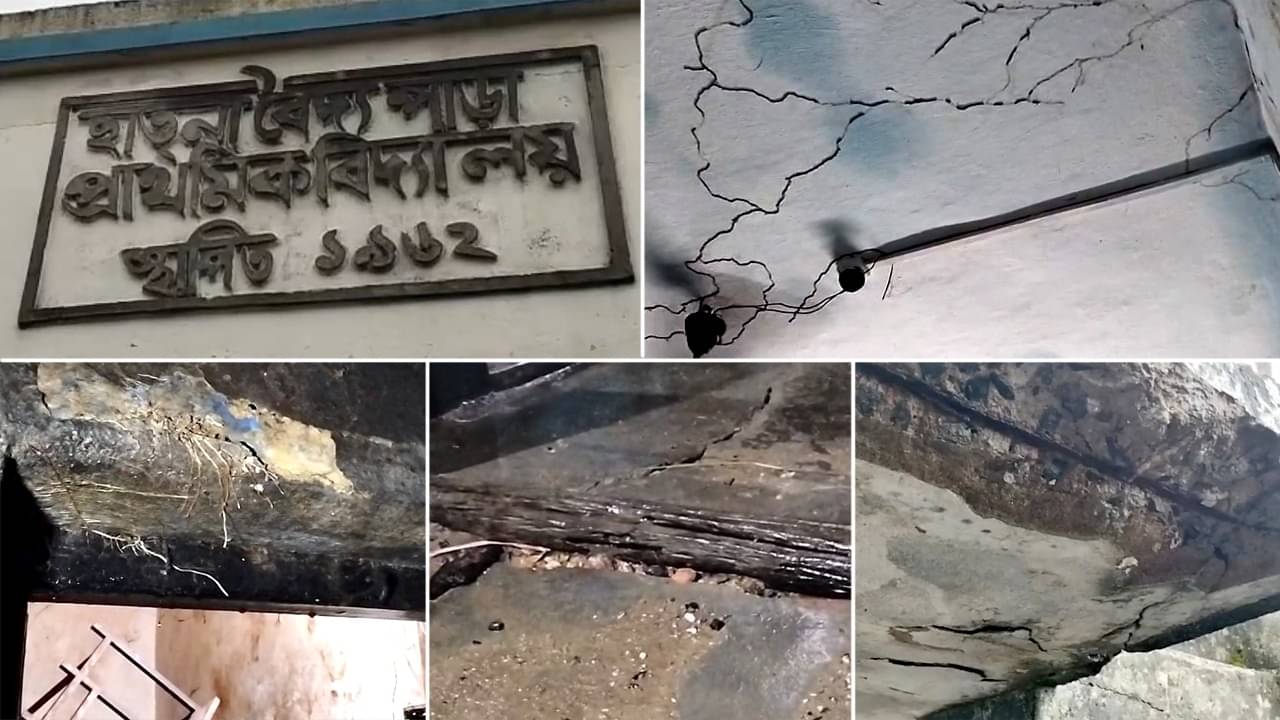 Bankura: যেন গাজায় দাঁড়িয়ে বাংলার স্কুল! পড়ুয়াদের মাথার ছাদ ত্রিপল দিয়ে ঢাকার নির্দেশ