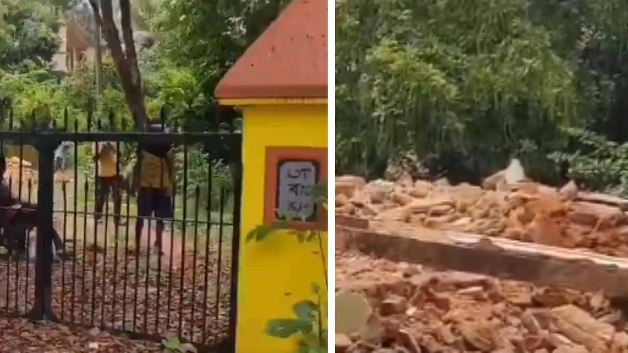 Bolpur: ভেঙে গুঁড়িয়ে দেওয়া হল অবনীন্দ্রনাথ ঠাকুরের বাড়ি