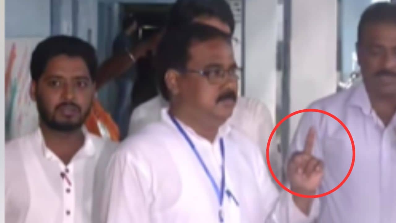 Kaliganj By election: ভোট দিয়ে বেরিয়ে মধ্যমা দেখালেন BJP প্রার্থী, কেন?