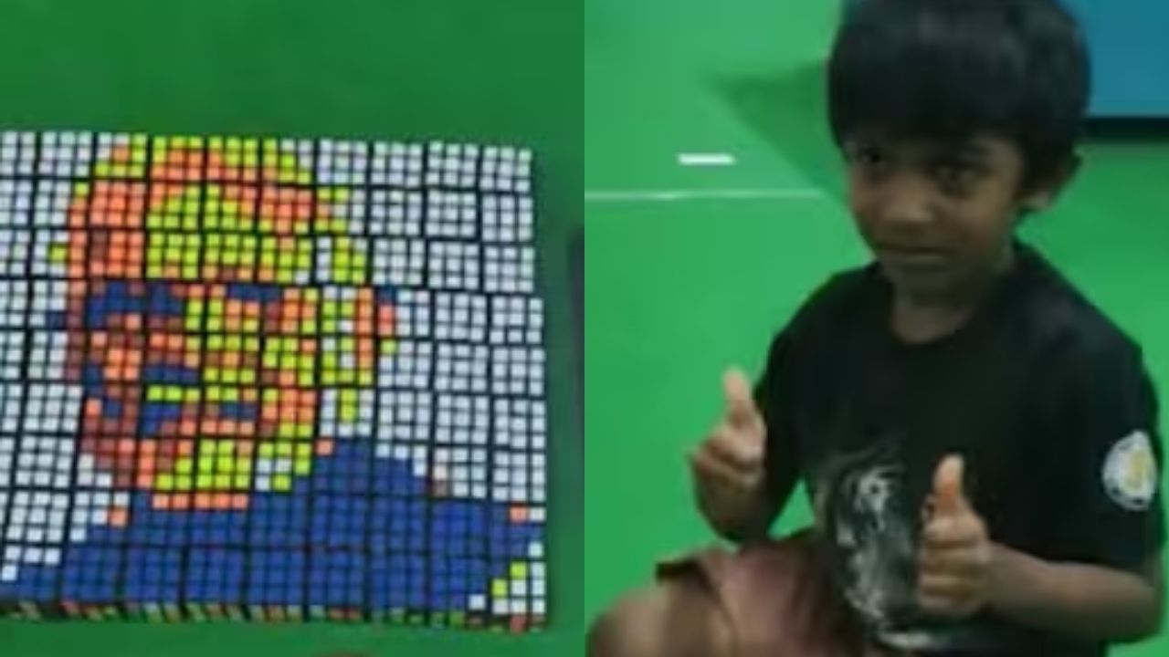 PM Modi's Image: শুধু রুবিক কিউব সলভ নয়, সেই কিউব দিয়ে প্রধানমন্ত্রীর ছবি বানিয়ে তাক লাগাল ৬ বছরের খুদে PM Modi's Image: শুধু রুবিক কিউব সলভ নয়, সেই কিউব দিয়ে প্রধানমন্ত্রীর ছবি বানিয়ে তাক লাগাল ৬ বছরের খুদে