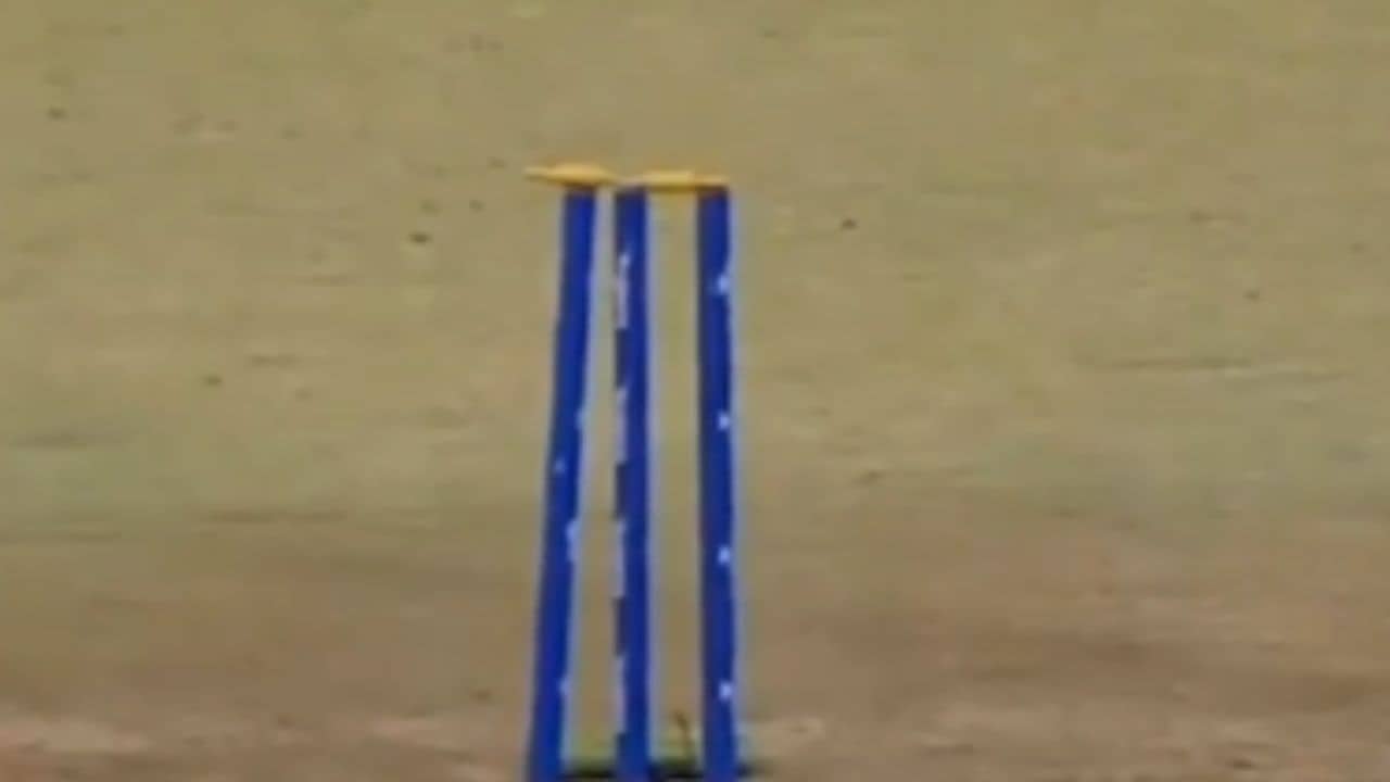 Cricket Bizarre ভিডিয়ো: ভাগ্যবান গান্ধী! ৯৮ রানে ক্রিজে, উইকেট হেলে পড়ল কিন্তু...