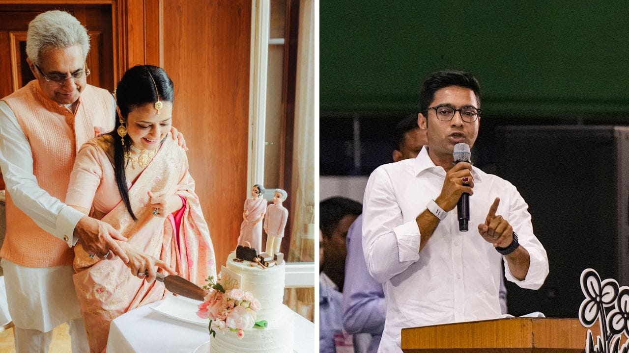 Mahua Moitra Wedding: বিয়ে করেছেন মহুয়া, দিয়েছেন কেক কাটার ছবি! দেখতেই অভিষেক লিখলেন... Mahua Moitra Wedding: বিয়ে করেছেন মহুয়া, দিয়েছেন কেক কাটার ছবি! দেখতেই অভিষেক লিখলেন...