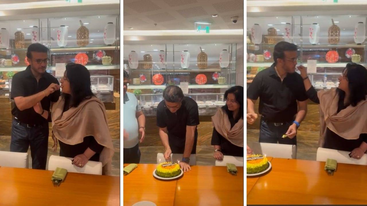 Sourav Ganguly: জন্মদিনের কেক কাটছিলেন সৌরভ গঙ্গোপাধ্যায়, সামনে হাজির বাটার