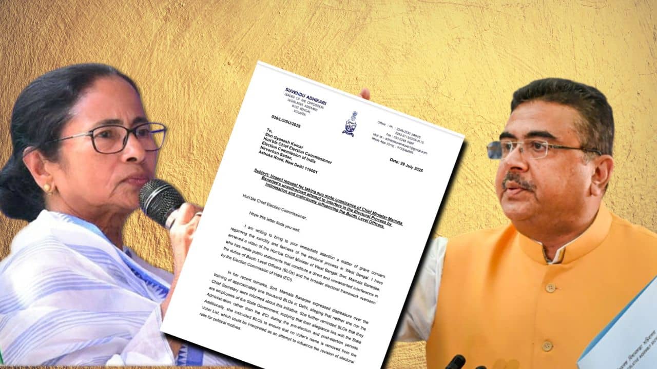 Suvendu Adhikari: স্বতঃপ্রণোদিত পদক্ষেপ করুক কমিশন, মুখ্যমন্ত্রীর মন্তব্য নিয়ে কমিশনকে চিঠি শুভেন্দুর