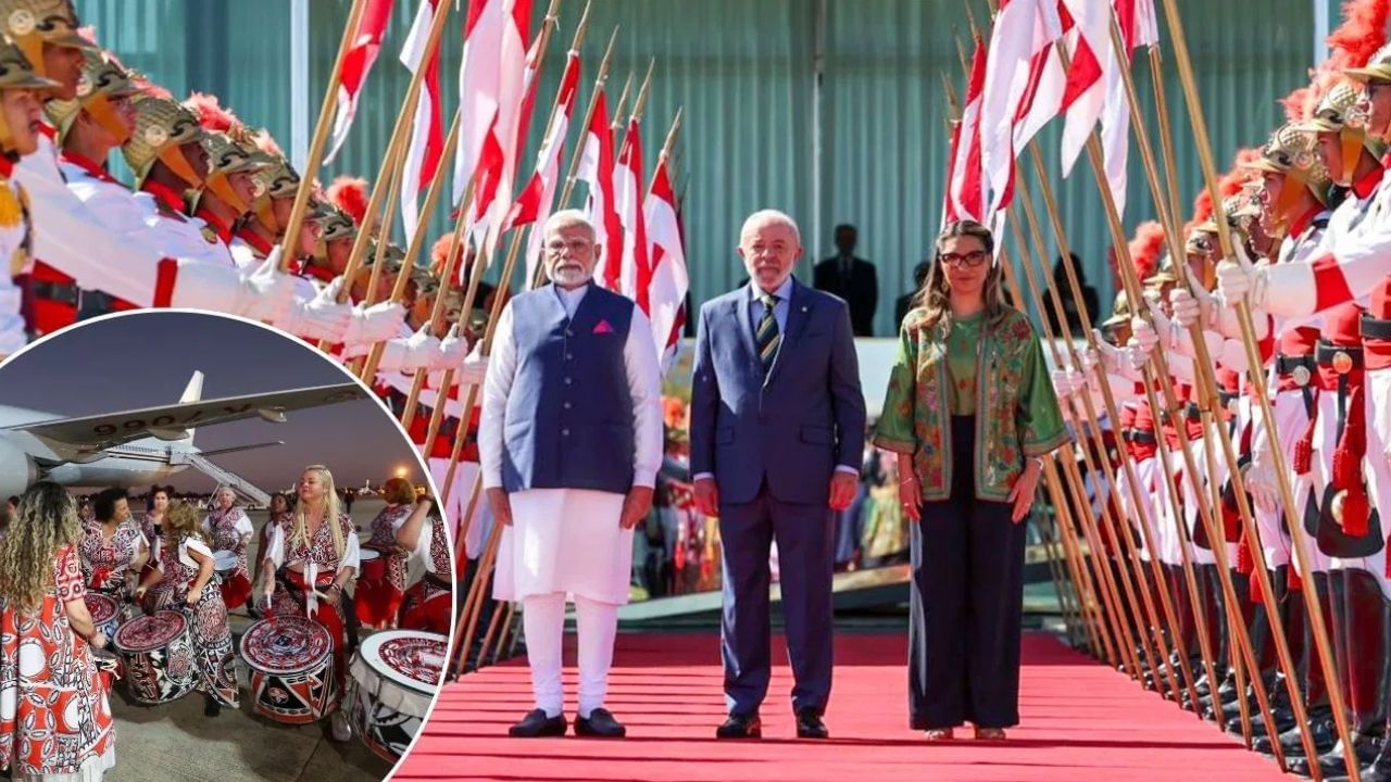 PM Modi: উষ্ণ অভ্যর্থনা, সর্বোচ্চ অসামরিক সম্মান, কেমন হল প্রধানমন্ত্রী মোদীর ব্রাজিল সফর, দেখুন Video PM Modi: উষ্ণ অভ্যর্থনা, সর্বোচ্চ অসামরিক সম্মান, কেমন হল প্রধানমন্ত্রী মোদীর ব্রাজিল সফর, দেখুন Video