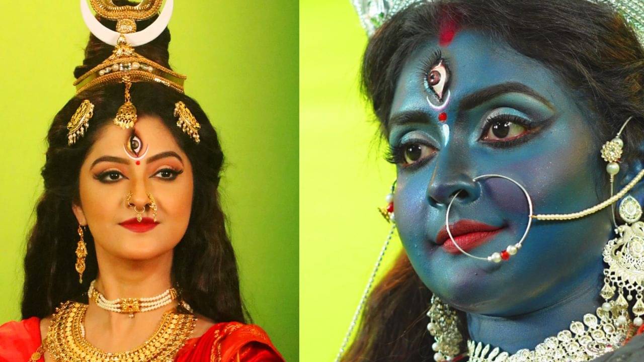 মা দুর্গা শ্বেতা, কালীরূপে কোন অভিনেত্রী সামনে এলেন, চিনতে পারছেন?