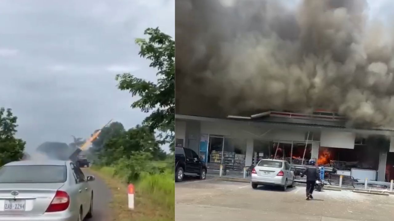 Thailand-Cambodia Clash: আকাশ জুড়ে রকেট-ফাইটার জেট, এবার যুদ্ধ লাগল থাইল্যান্ড-কম্বোডিয়ার মধ্যে! Thailand-Cambodia Clash: আকাশ জুড়ে রকেট-ফাইটার জেট, এবার যুদ্ধ লাগল থাইল্যান্ড-কম্বোডিয়ার মধ্যে!