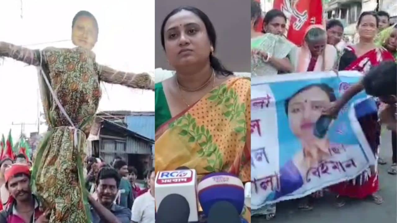 BJP: দল ছাড়তেই জুটেছিল চরিত্রহীন তকমা, একদা BJP-নেত্রীর কুশপুতুলে জুতো মারল কর্মীরা