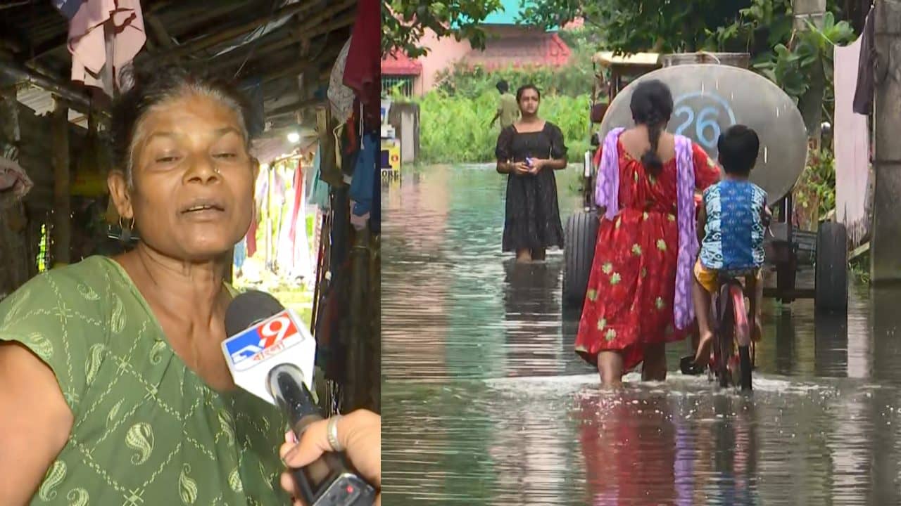 Birati: ‘আজ পাকা বাড়ি থাকলে হয়তো নাতনির প্রাণটা যেত না’, ঘর ভর্তি জলের মাঝে দাঁড়িয়ে আক্ষেপ ঠাকুমার