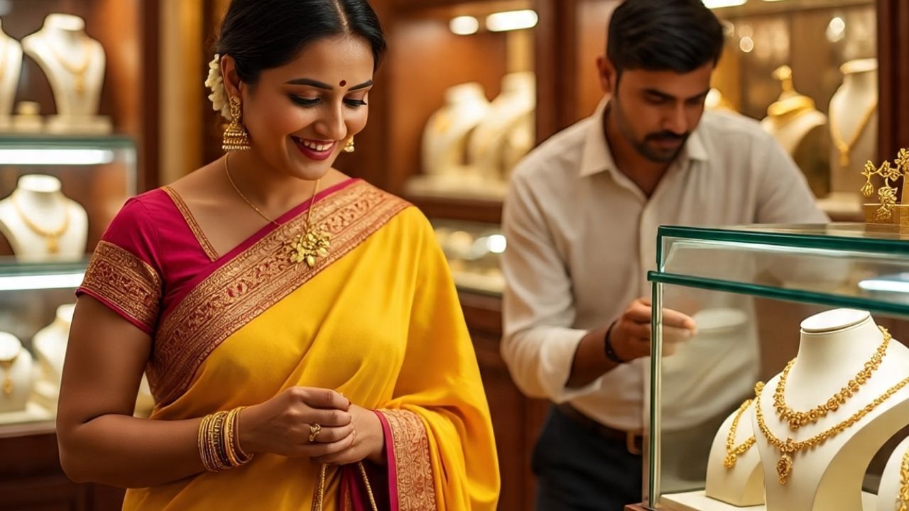 Gold Price Today: অগস্টেই পুজোর সেল! একদিনেই সোনার দাম ২০০০ টাকা কমে গেল, আর দেরী কীসের? Gold Price Today: অগস্টেই পুজোর সেল! একদিনেই সোনার দাম ২০০০ টাকা কমে গেল, আর দেরী কীসের?