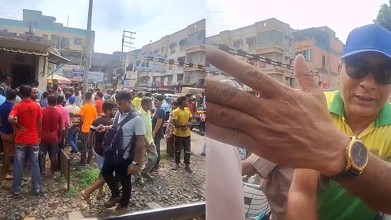 Tension in Khardah: ‘ওরা সরকারি টাকা পায় তাই ওদের টাকাটা টাকা?’, ৪০ মিনিট রেল গেট বন্ধ থাকায় তুমুল উত্তেজনা খড়দহে