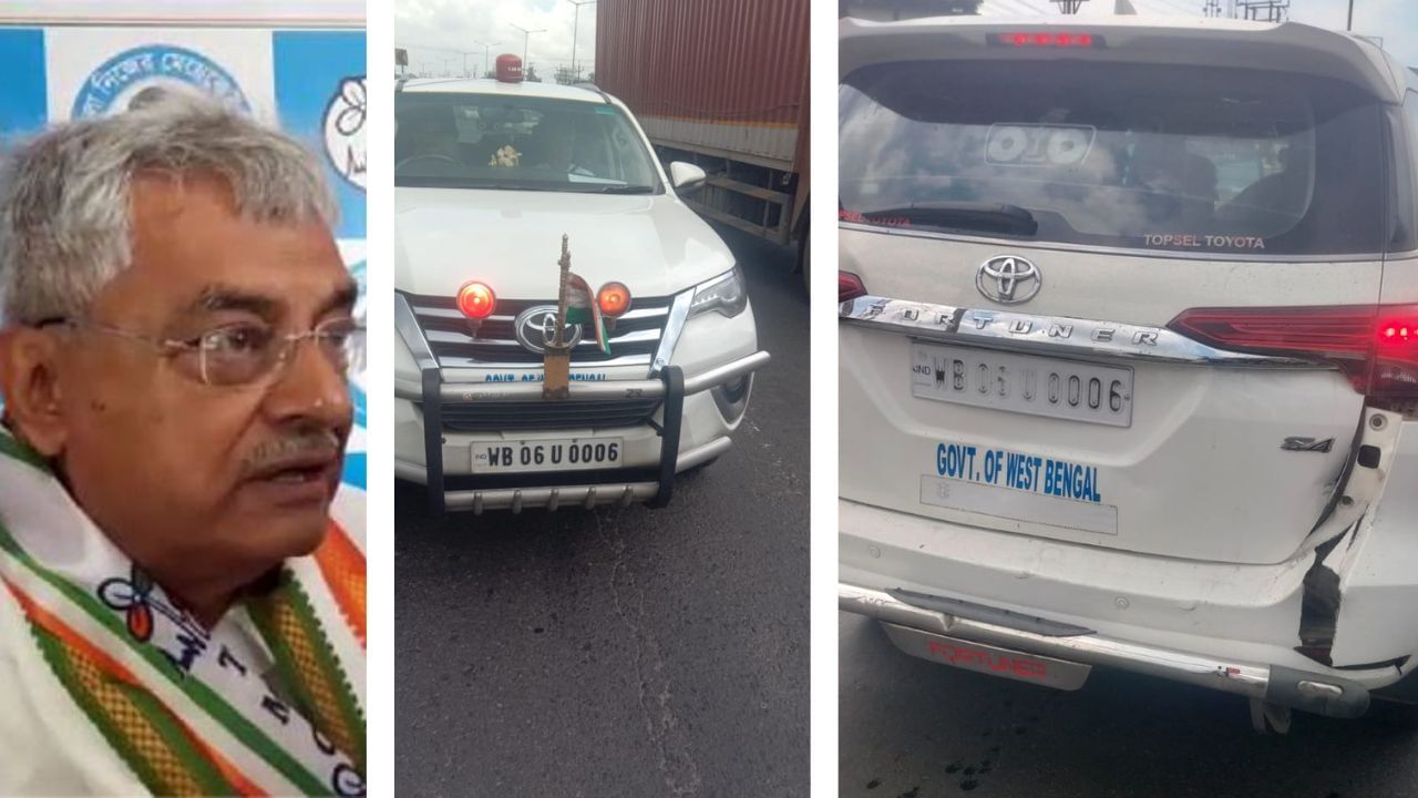 Howrah Minister: পিছন থেকে এসে গাড়িতে সজোরে ধাক্কা মারল ট্রাক, দুর্ঘটনার কবলে রাজ্যের মন্ত্রী