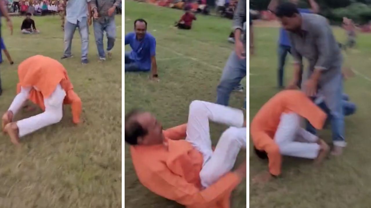 Niladri Shekhar Dana: দৌড়ে গিয়ে হঠাৎ ডিগবাজি, খেলার মাঠে বিধায়কের কাণ্ড দেখুন