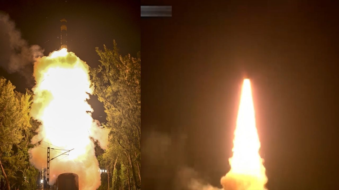 ২০০০ কিমি পাল্লা! শত্রুরা ঘাপটি মেরেও পার পাবে না, নজির গড়ে ট্রেন থেকে উৎক্ষেপণ হল অগ্নি প্রাইম মিসাইল ২০০০ কিমি পাল্লা! শত্রুরা ঘাপটি মেরেও পার পাবে না, নজির গড়ে ট্রেন থেকে উৎক্ষেপণ হল অগ্নি প্রাইম মিসাইল