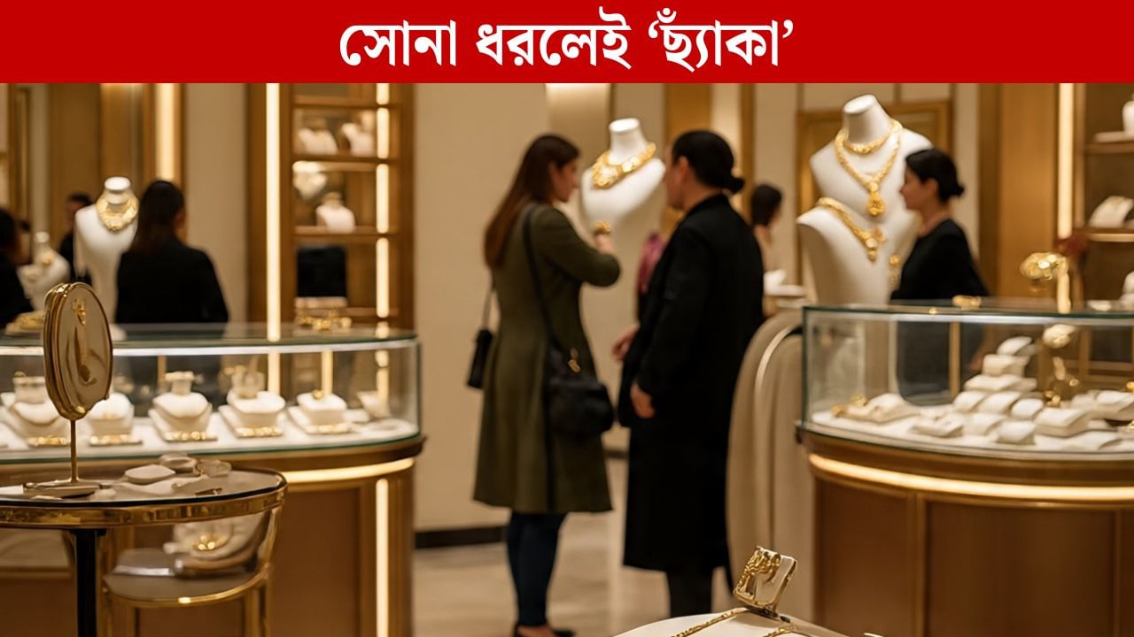Gold Price on 9 October: বিয়ের মরশুমেও খাঁ খাঁ করছে দোকান, ২ দিনেই প্রায় ২ হাজার টাকা বেড়ে গেল সোনার দাম! এখন দর কত? Gold Price on 9 October: বিয়ের মরশুমেও খাঁ খাঁ করছে দোকান, ২ দিনেই প্রায় ২ হাজার টাকা বেড়ে গেল সোনার দাম! এখন দর কত?